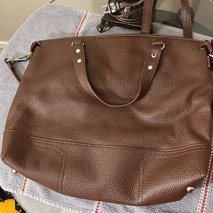 Brown shoulder Nine West bag.